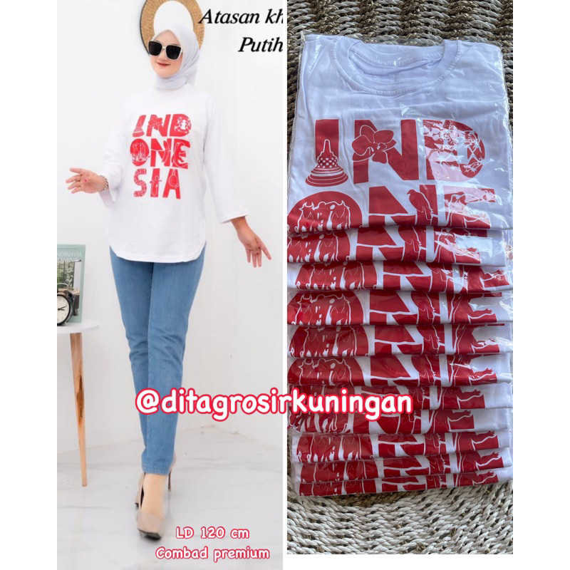atasan combad ld 120cm merah putih indonesia