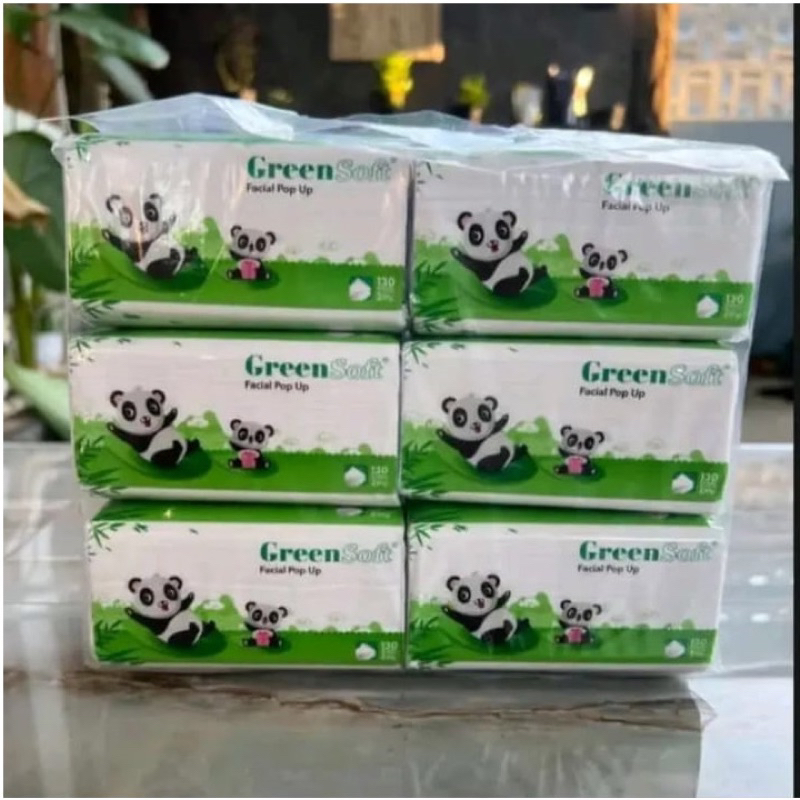 [6 PACK] Paket PROMO Tisue Greensoft Pop (Isi 6pcs Tisue Green Soft size kecil Pop Up)-3