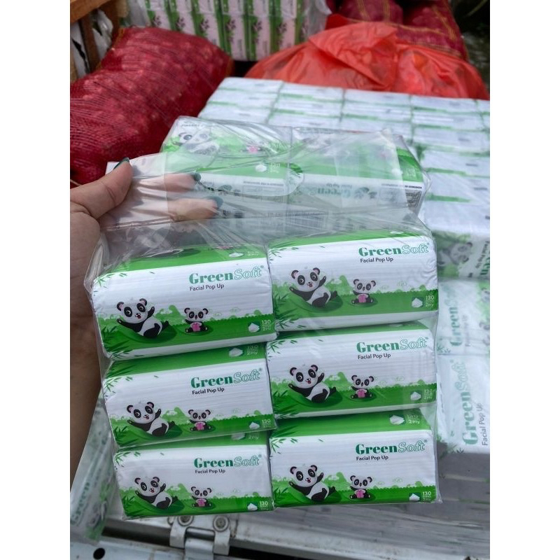 [6 PACK] Paket PROMO Tisue Greensoft Pop (Isi 6pcs Tisue Green Soft size kecil Pop Up)-7
