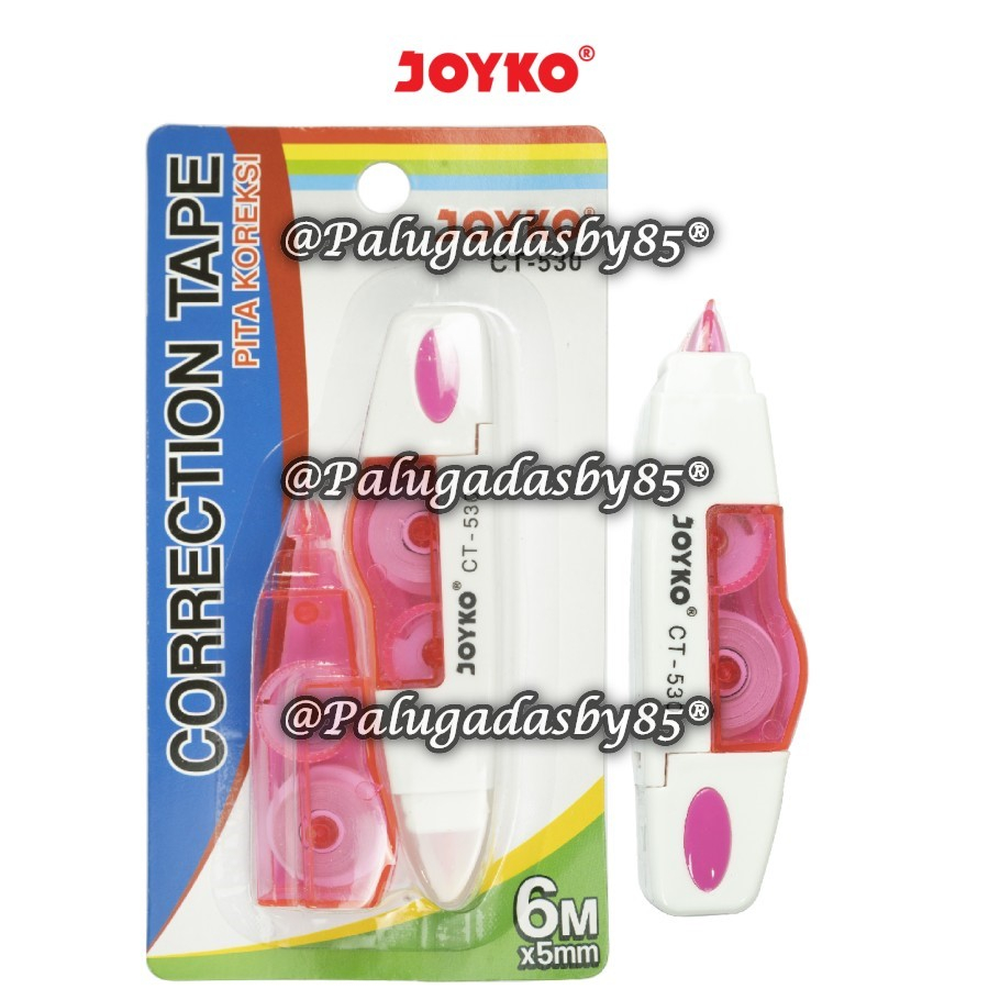 

(1 Biji) Correction Tape Joyko CT-530 Plus Refill 6 M x 5 mm / Correction Tape Pita Koreksi Joyko CT-530 / CT530 / CT 530