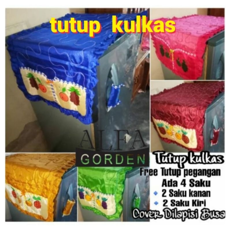 tutup kulkas/cover kulkas/penutup kulkas/tutup kulkad murah/cover kulkas lucu/tutup kulkas kekinian/