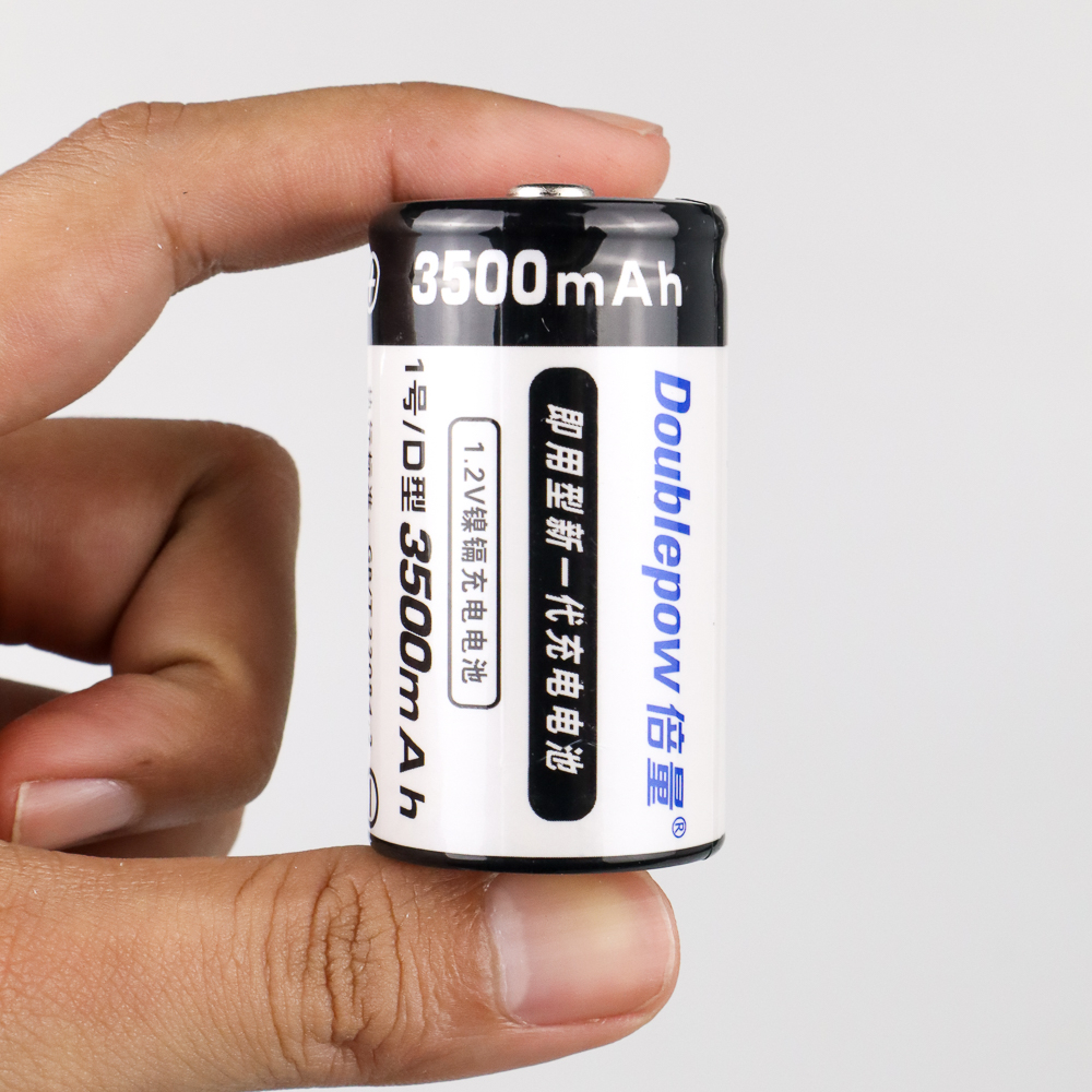 Doublepow Baterai Cas D Rechargeable 1.2V 2PCS / Baterai Tipe D Isi Ulang