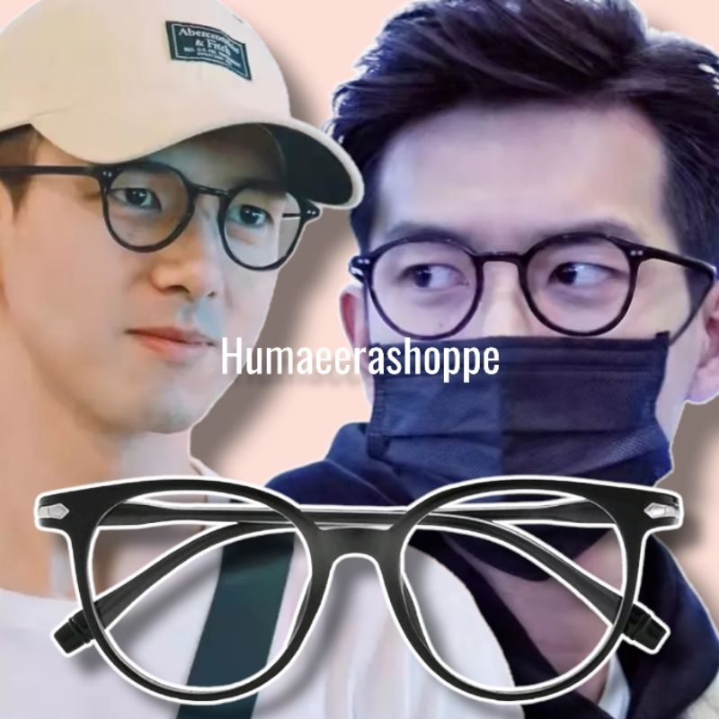 Kacamata bulat pria wanita | kacamata hitam bulat | kacamata bening fashion