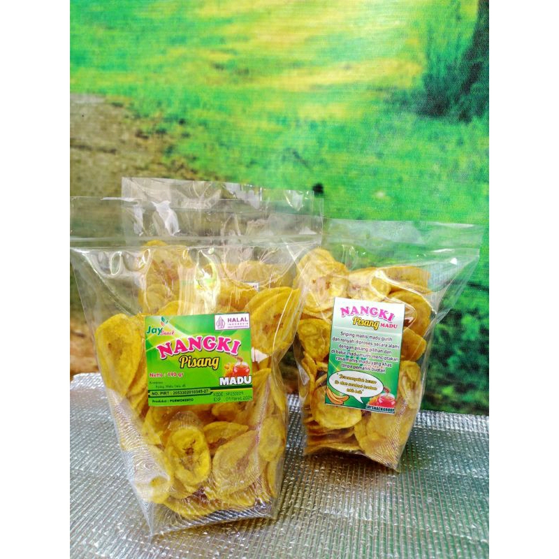 

Keripik Pisang Madu Nangki Pisang / Seriping Pisang Madu Cemilan Sehat