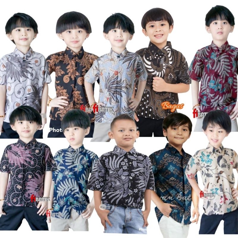 Batik Anak Kemeja batik anak laki-laki baju batik anak usia 1-11tahun