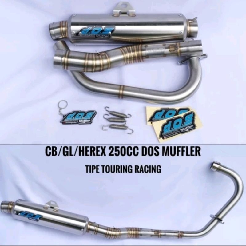 KNALPOT DOS MUFFLER HONDA CB / GL 250CC - HARIAN TOURING