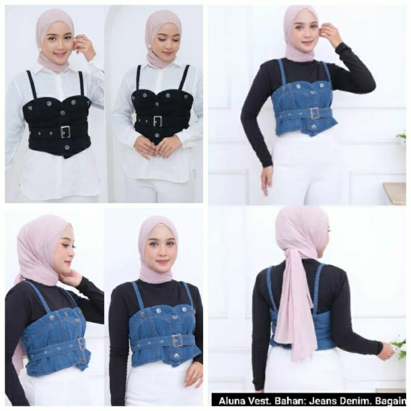 Kemben Jeans. Kemben Wanita Dewasa. Vest Jeans