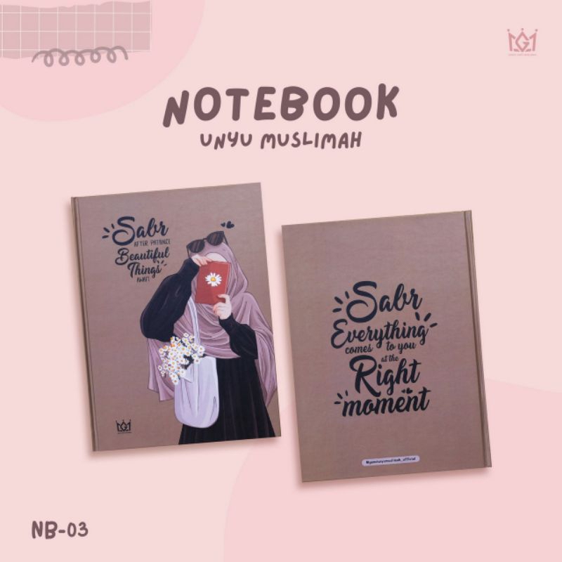 

READY STOK UNYU MUSLIMAH NOTEBOOK BUKU TULIS