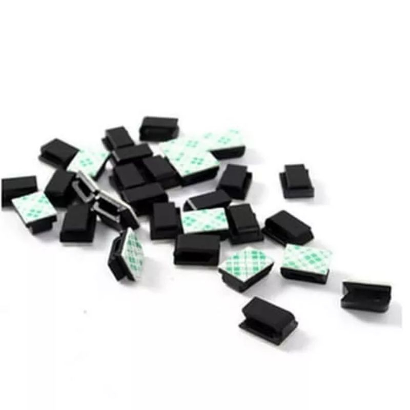 Penjepit Kabel Klip Mini Pengikat Tempel Perekat Kuat Kabel Listrik Jepit Holder Klip Gantung Organi