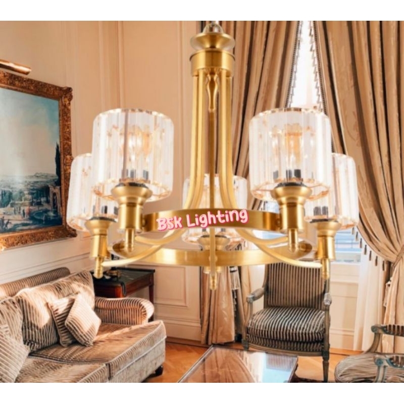 Lampu gantung kristal modern classic/lampu hias ruang tamu/lampu kristal modern