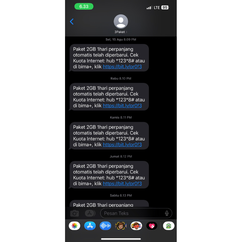 Kartu 3 sakti 2gb 1500 45rb/60gb