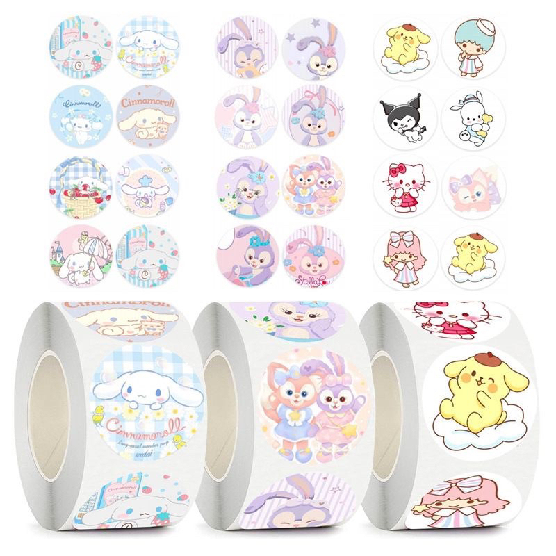 

[BISA COD] (500PCS) NEW STICKER ROLL 2023 MOTIF SANRIO / STIKER ROLL 500 PCS MOTIF CINNAMOROL MELODY KUROMI (BACA DESKRIPSI)