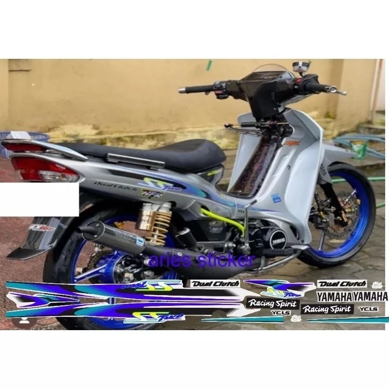 STRIPING STIKER FIZ R SS TWO SILVER CUSTOM