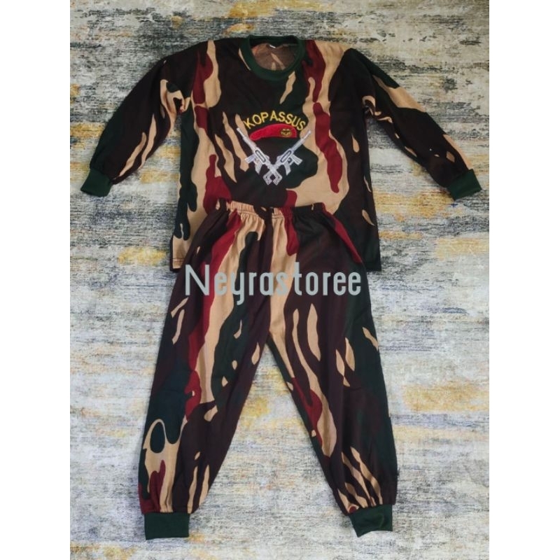Baju Karnaval Anak Loreng Kopassus Lengan Panjang