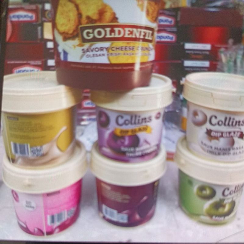 

COLLINS DIP GLAZE @300 GRAM ( 1 PCS) coklat,straw,tiramisu,matcha