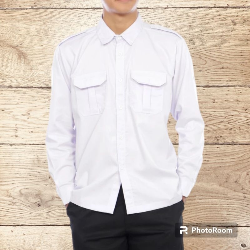 Daniel 050 Kemeja Seragam PDL Tangan Panjang Putih , Kemeja PDL Krem , Kemeja PDL Navy , Kemeja Sera