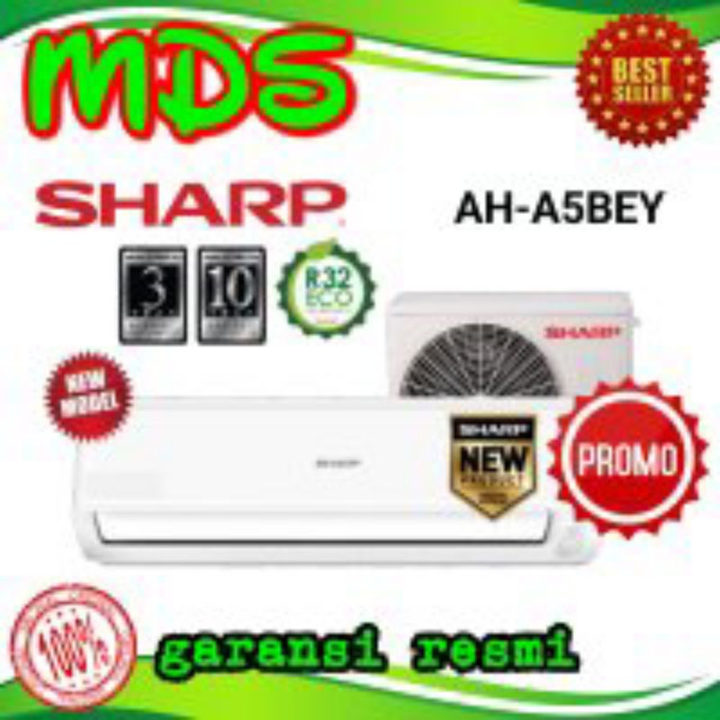 AC SHARP AH - A 5 BEY  GARUDA SERIES 1/2 pk R32 0.5pk Garansi 10 Tahun Unit Only