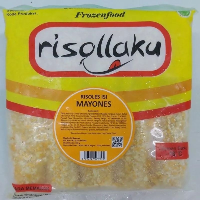 

Risollaku Risoles Isi Mayones 500g Isi 10 Pcs Risoles Mayonnaise Frozen