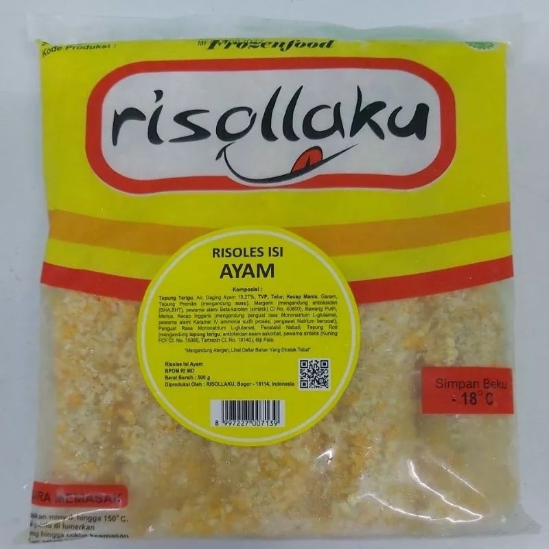 

Risollaku Risoles Isi Ayam 500g Isi 10 Risoles Ayam Frozen Food