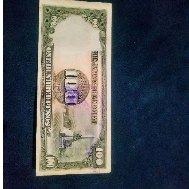 RARE Uang Kuno 100 Peso Japanese Government Uang Penjajahan Jepang di Filipina
