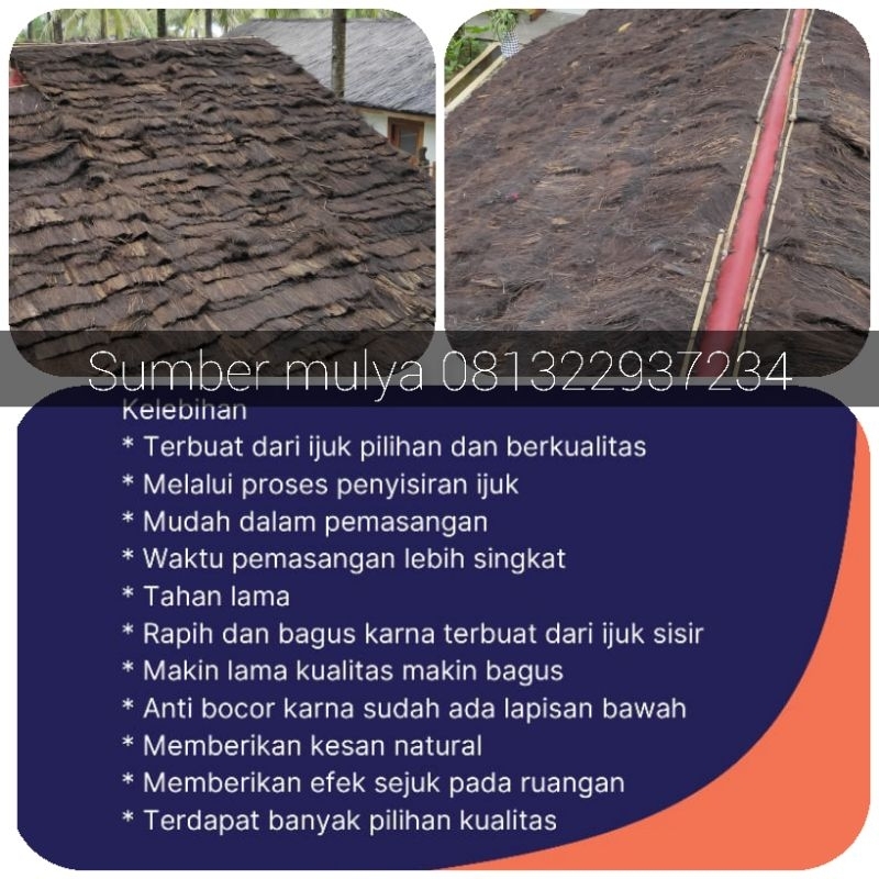 atap ijuk ukuran custom