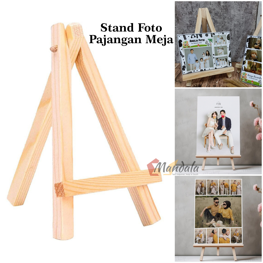 

Tambahan Stand Kayu Sandaran Foto Easel Mini untuk Pajangan Foto Pada Meja