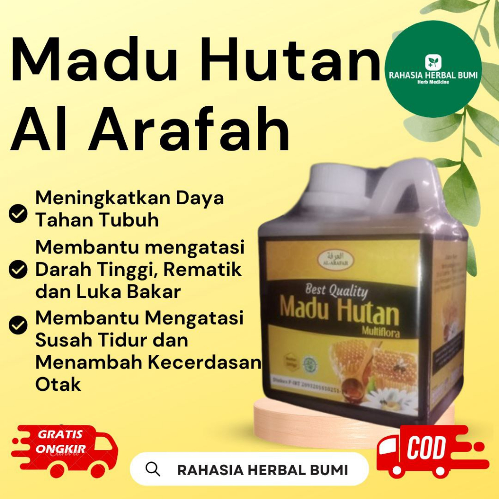 

MADU HUTAN AL ARAFAH MULTIFLORA: Madu Murni Asli Khasiat Sehat 500gr