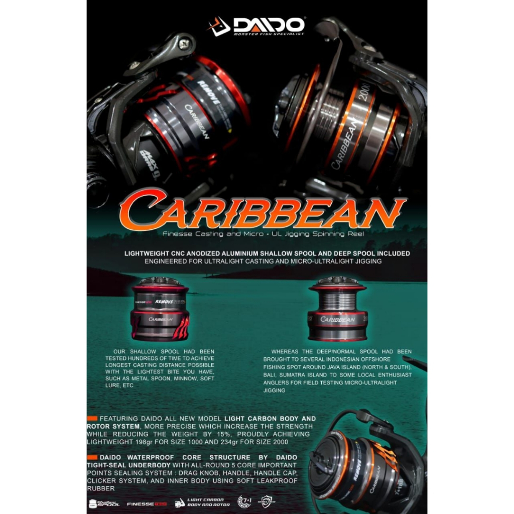 Reel Ultralight DAIDO CARIBBEAN (Double Spool)