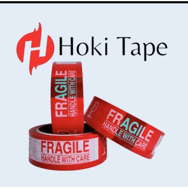 

LAKBAN FRAGILE 48 mm x 72m HOKI TAPE 4 in_1 dengan kualitas terbaik.