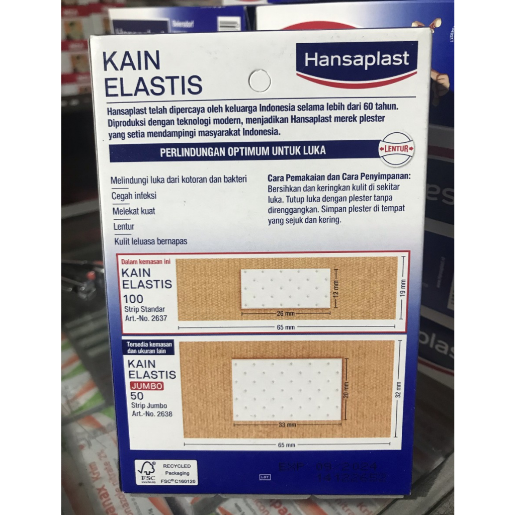 HANSAPLAST PLESTER LUKA Plester Kain Elastis Satuan