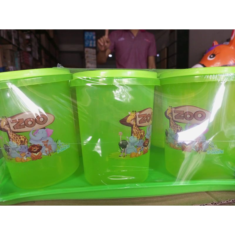 TOPLES NAMPAN BONITA Harga per 1 set isi 6 toples + 1 nampan SANGAT COCOK UNTUK KADO / HADIAH DLL FL