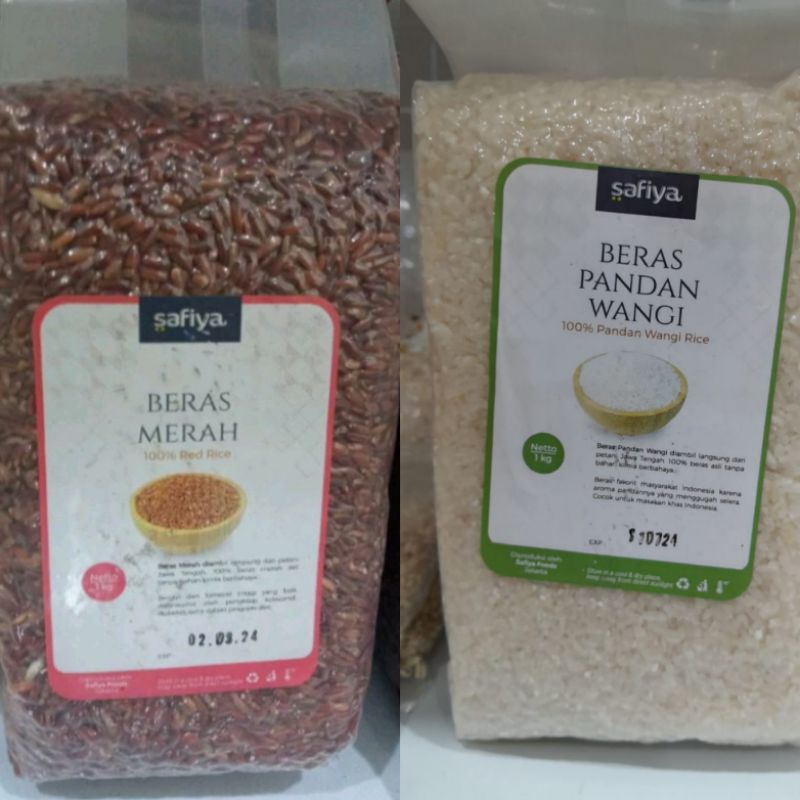 

SAFIYA Beras Merah 100℅ Red Rice | Beras Pandan Wangi Pulen | Beras Sorgum 1 kg