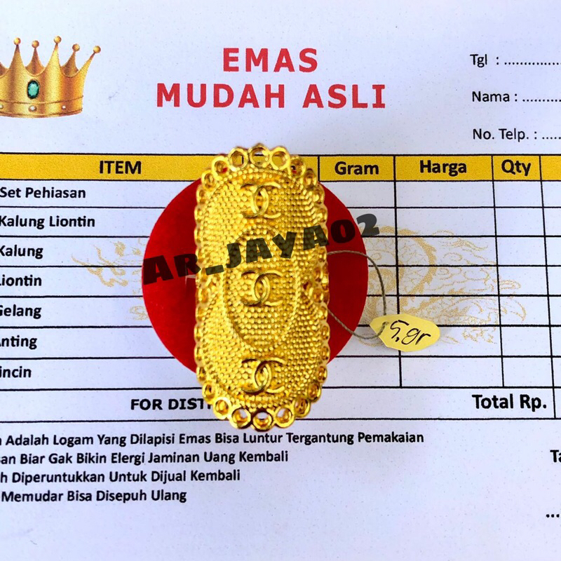 Cincin emas asli 24k free surat