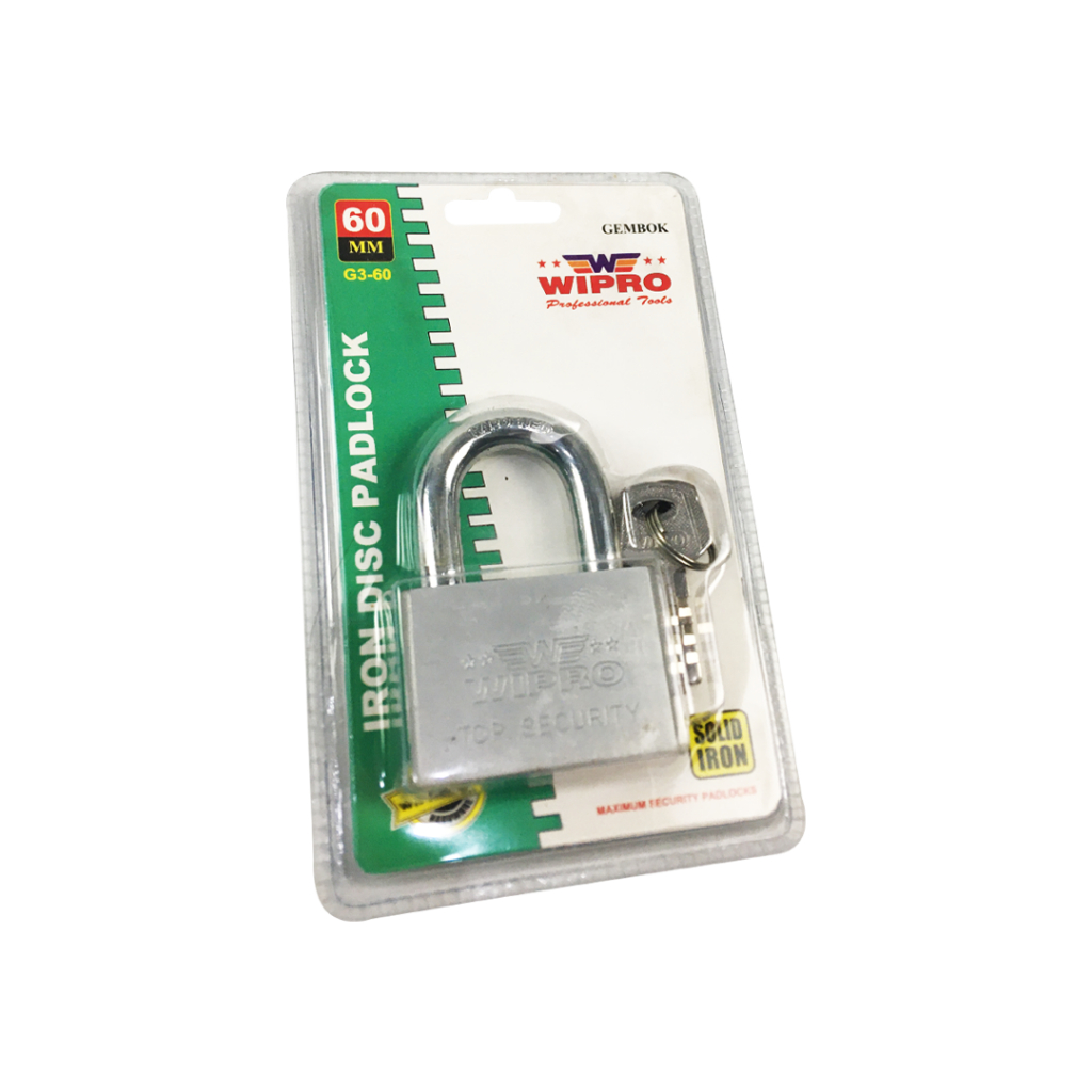 Wipro Kunci Gembok Chrome Leher Pendek 60 mm Gembok Wipro