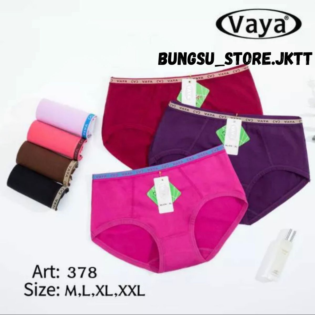 [ ISI 3 / 6 / 12 PCS ]CD VAYA ART 378 - Celana Dalam Wanita - CD Wanita KATUN - M - L -XL -XXL ( BIS