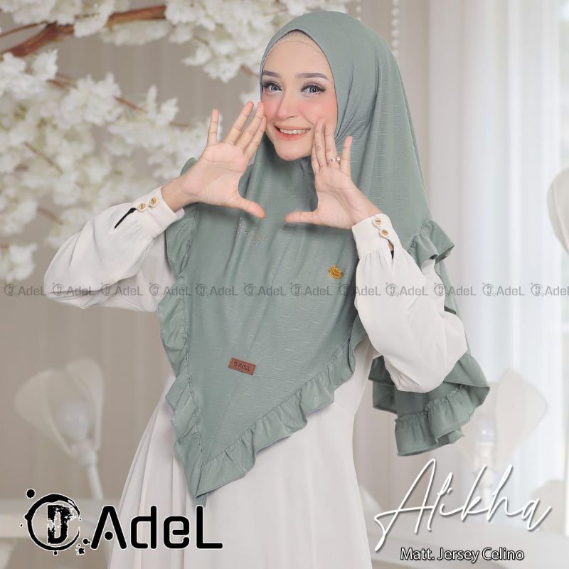 Alika Adel Syiria jumbo rempel Jersey premium instan daily jilbab harian