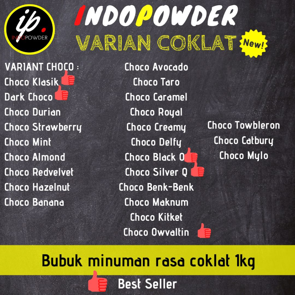 

RB22 Bubuk minuman aneka rasa coklat 1kg/bubuk minuman rasa choco /bubuk minuman coklat pilih varian