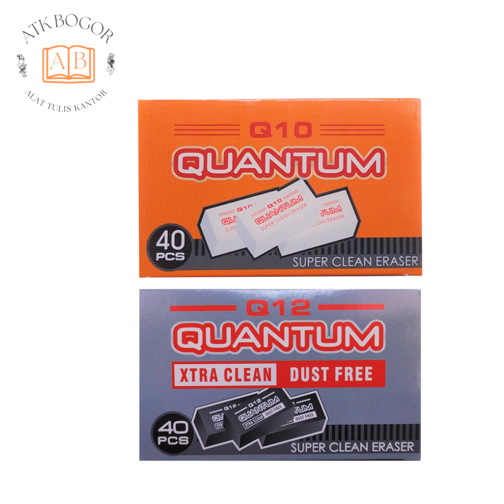 

Penghapus Pensil Murah Bebas Debu Murah Quantum Q10/Q12 Eraser Dust Free - Isi 1 Pack / 40 Pcs