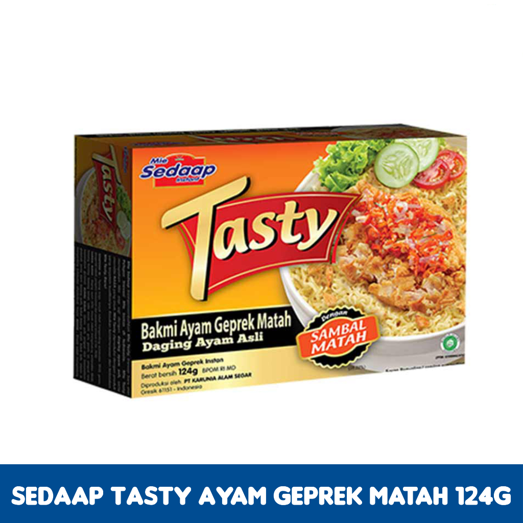 

Supermarket Sedaap Tasty Mie Instan Ayam Geprek Matah 124g