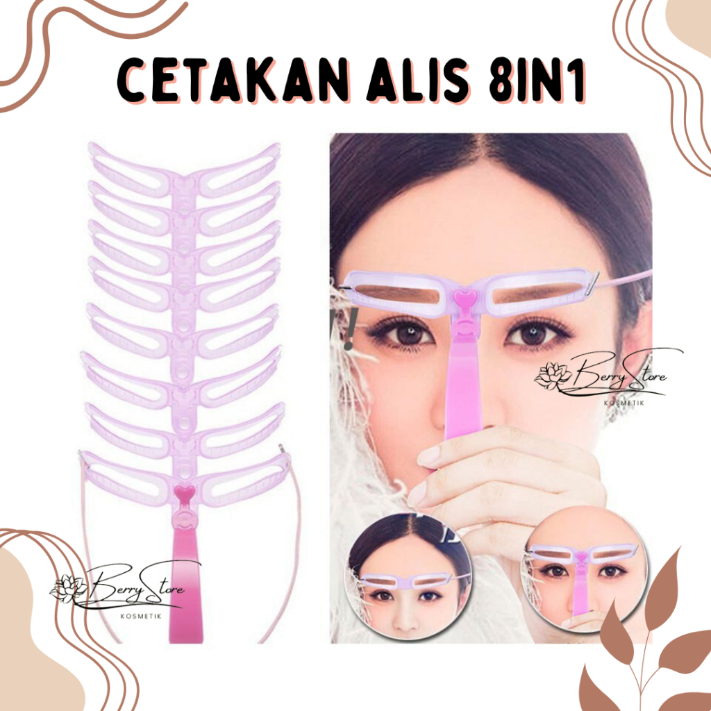 PROMO MURAH... (G8IN1) Alat Cetakan Alis 8 in 1 Eyebrow Template 8 IN 1 Alat cetak alis 8in1