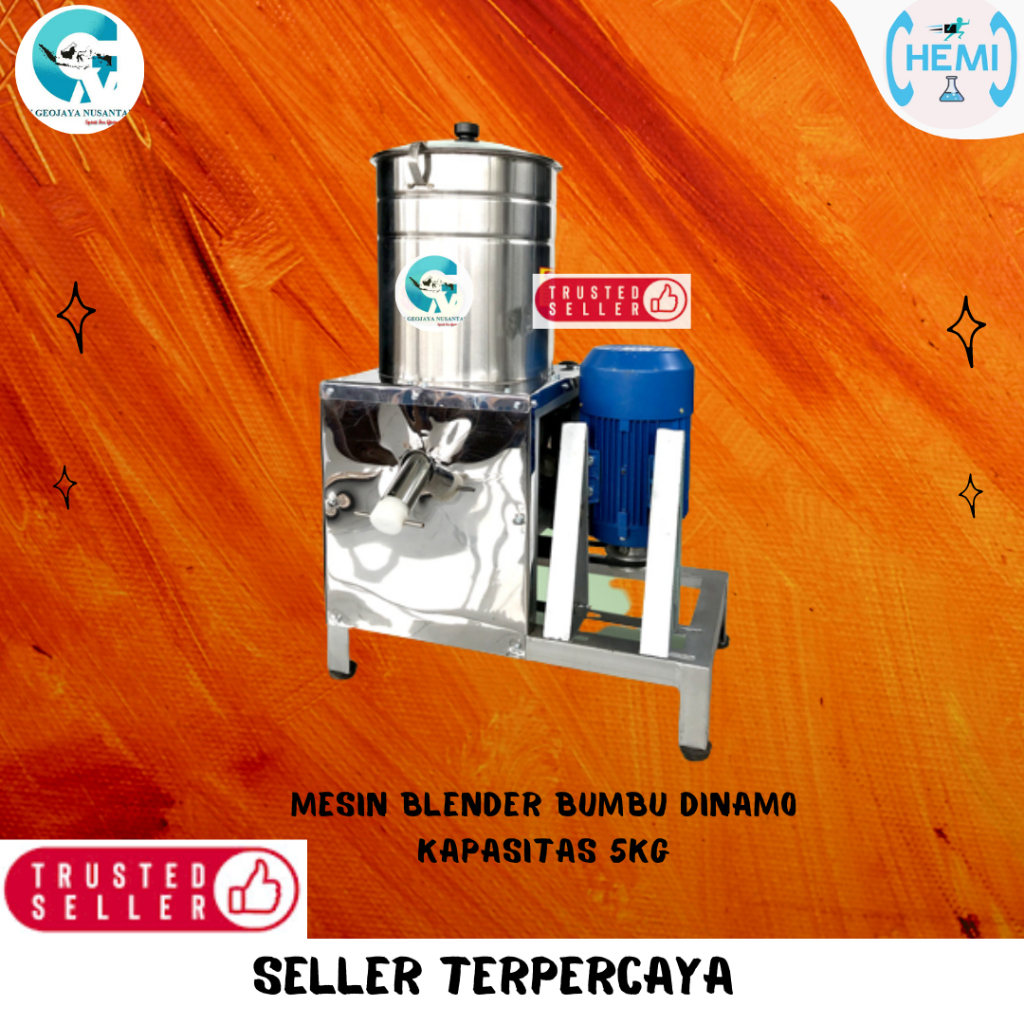 Mesin Blender Bumbu Dinamo, (Kapasitas 5Kg)