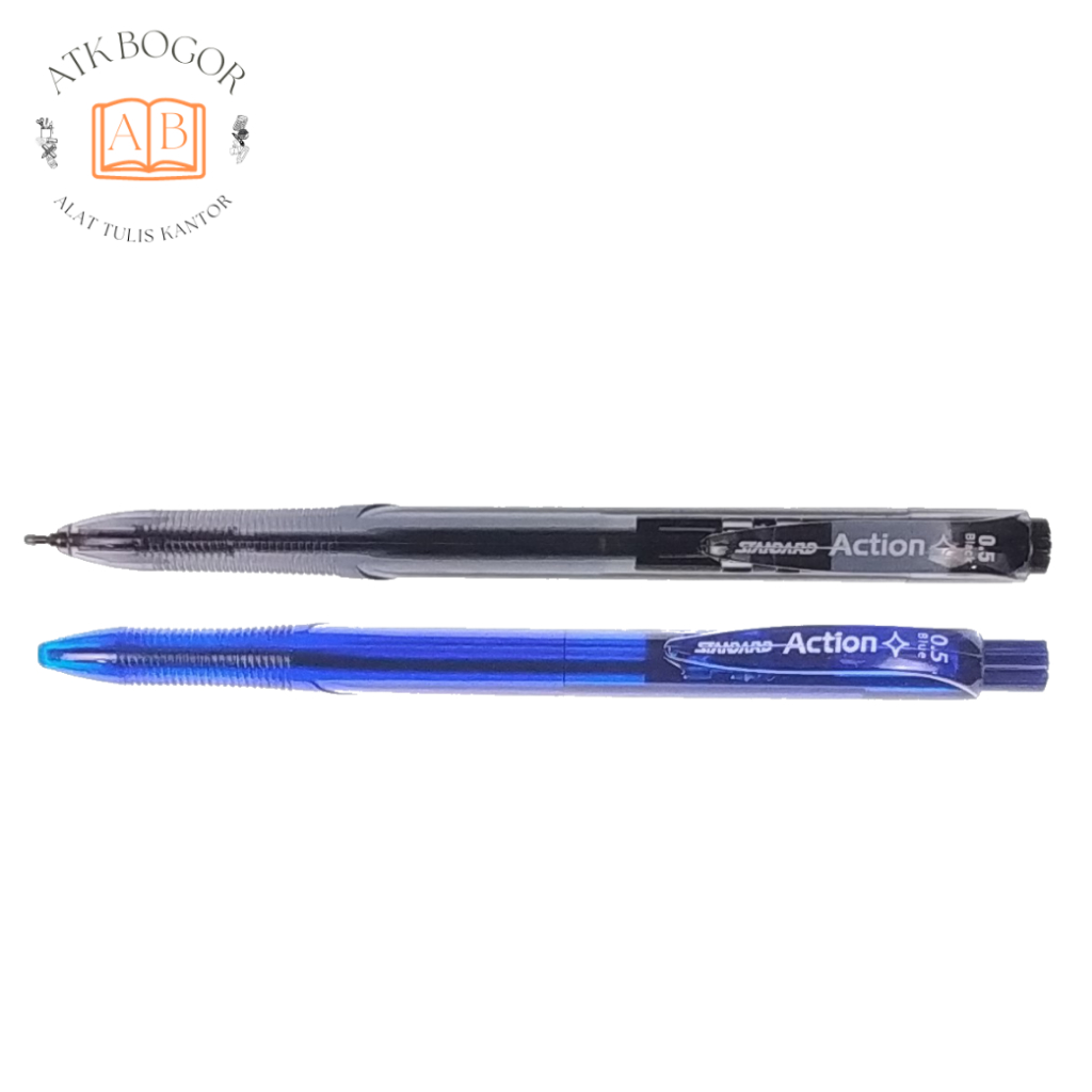 

Pulpen Cetek Cetrek Oil Gel Standard Action Retractable Ballpoint Pen 0.5 Tinta Hitam / Biru