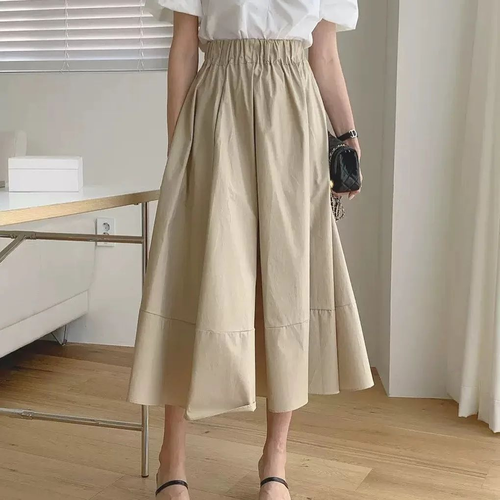 Rok Wanita IVANI SKIRT BO Bahan LInen All SIZE Rok Panjang Wanita Jumbo Korean Style Bawahan Wanita 