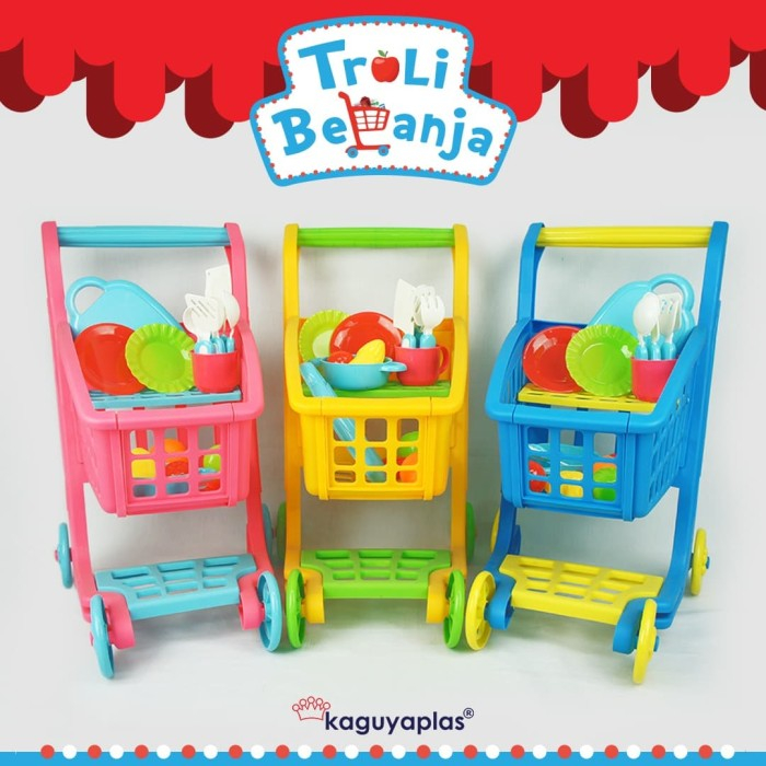 Mainan Trolley Belanja Supermarket KGP 89/ KERANJANG DORONG/ MAINAN ANAK PEREMPUAN TROLI DORONG ANAK