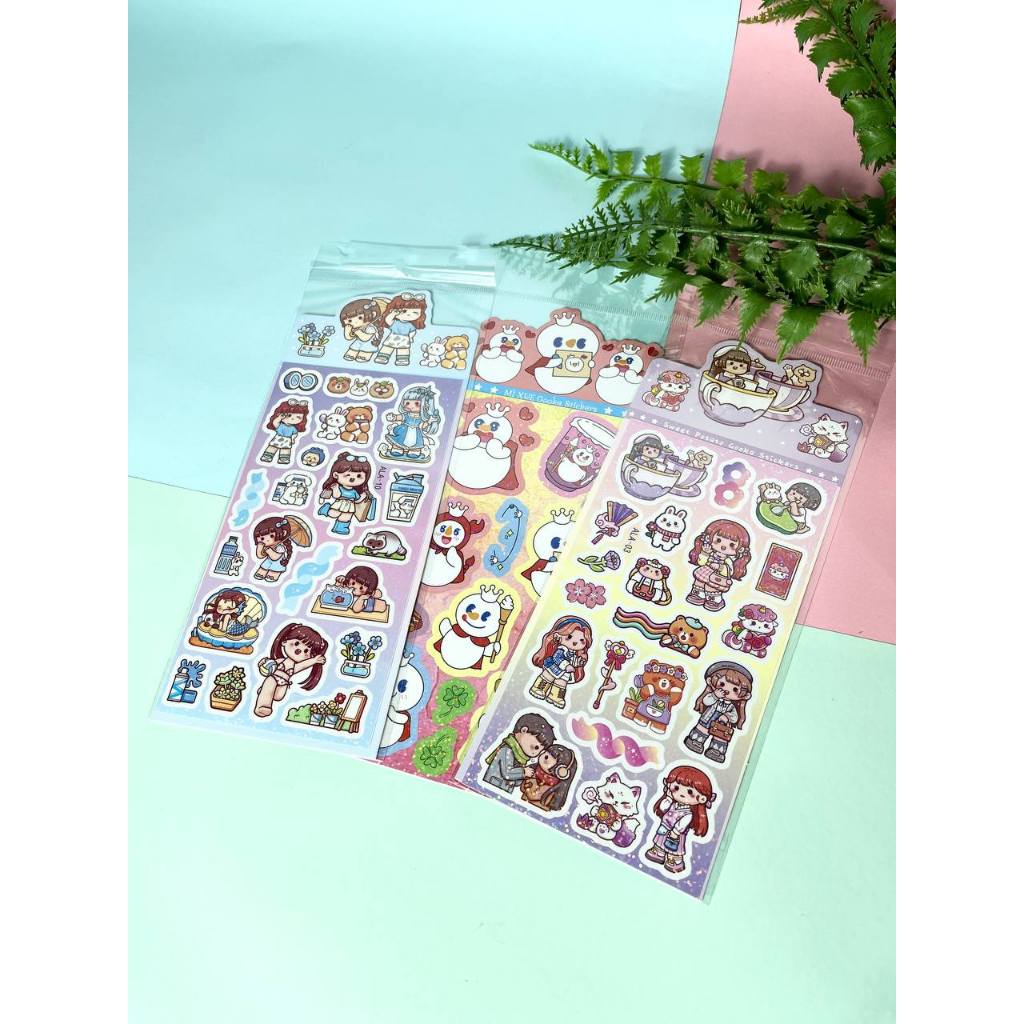 

E00006 Stiker Karakter Lucu Mixue Set