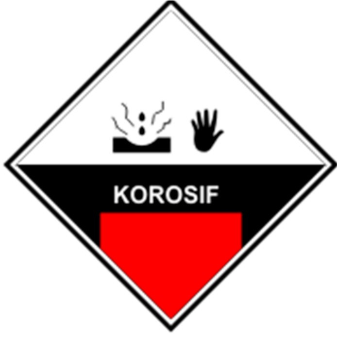 

Sign Akrilik Korosif Warning Imo Ukuran 25X25cm Limbah B3 Sign Akrilik Limbah Korosif
