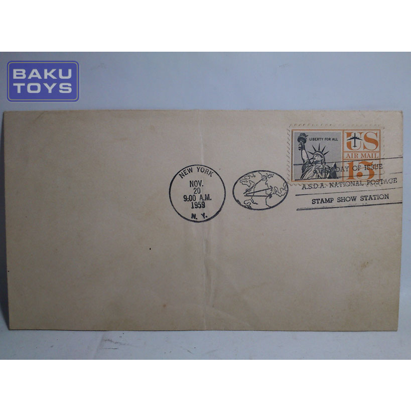 

Perangko 1959 US Mail 15c Statue of Liberty First Day of Issue