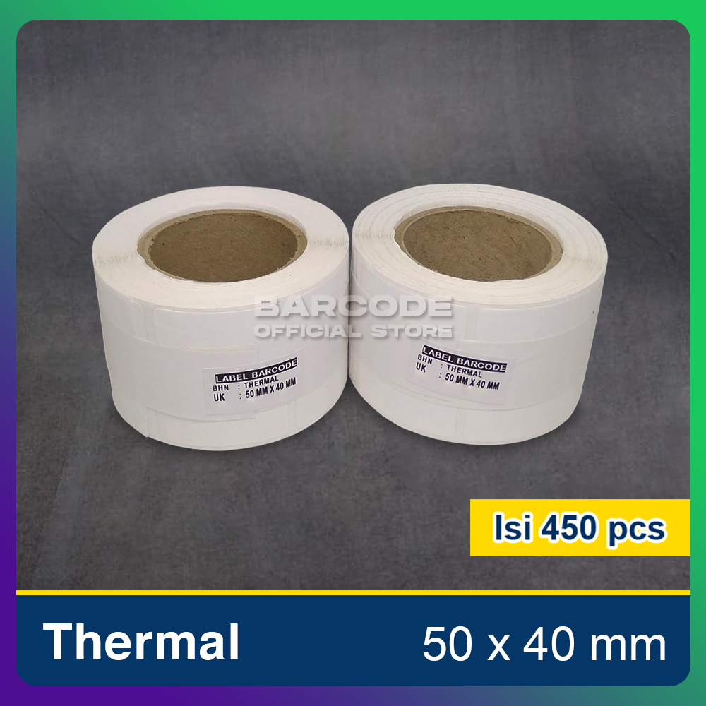 

Label Termal Timbangan Digital 50mm x 40mm / 50 x 40 / 50x40 mm Sticker Printer Barcode Core Besar