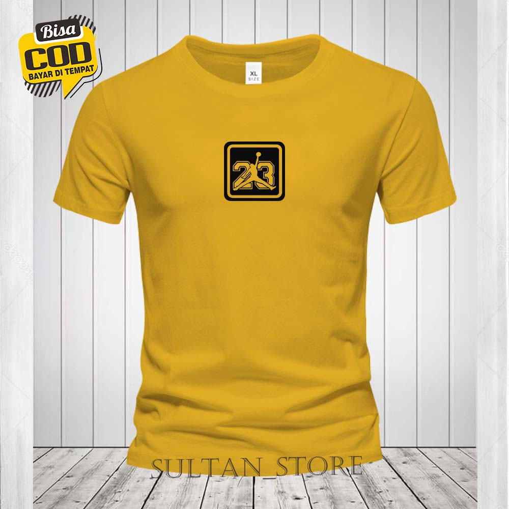 T-shirt pria Blog Jordan 23 Black >kaos distro premium cotton combet 30s terlaris >baju kaos lengan 