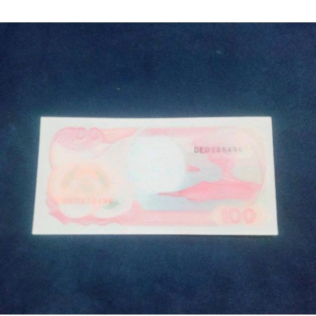 Koleksi Uang Kertas Kuno Uka-uka 100 Perahu Layar 1991